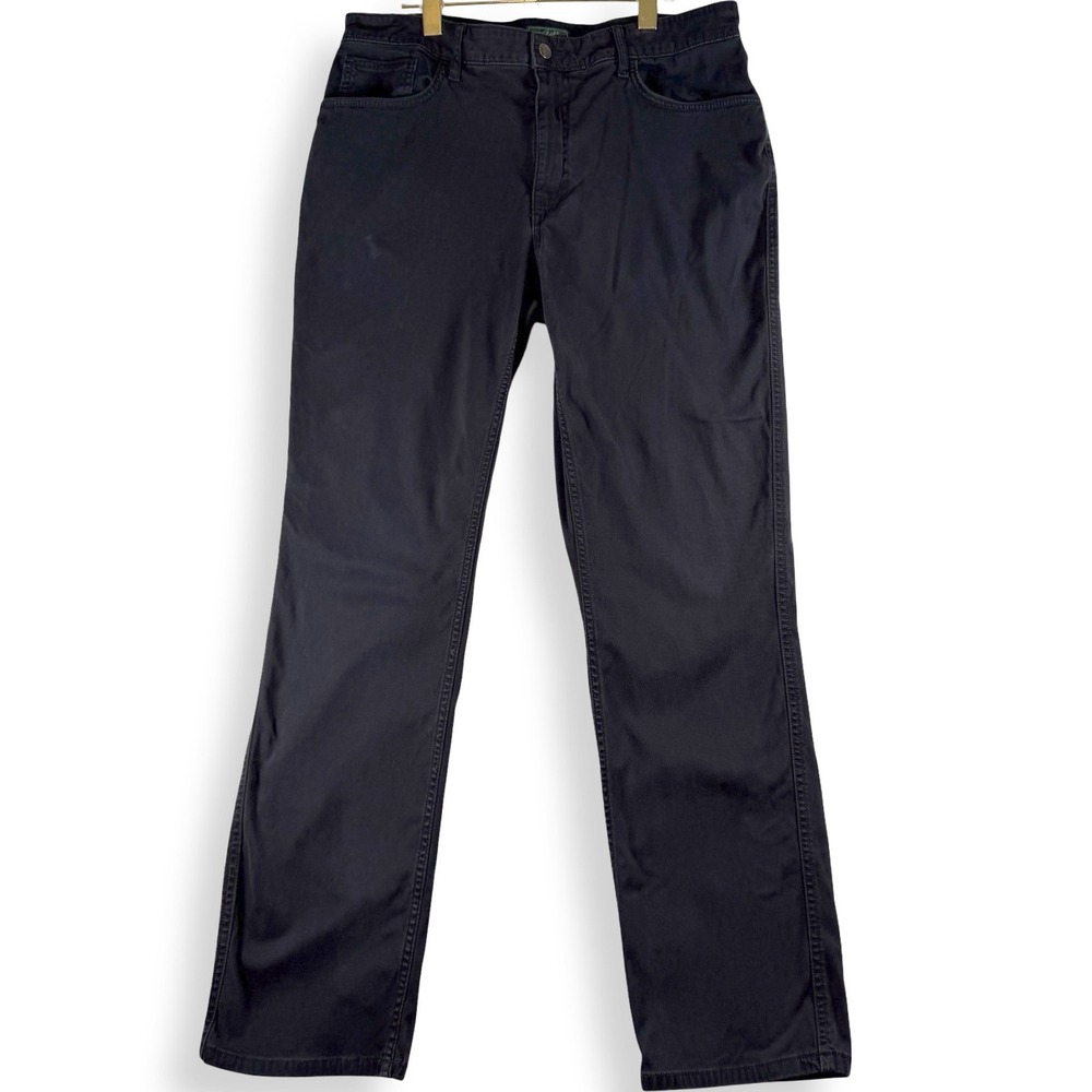 Woolrich Green Label Utility Pants Men 34 Navy Stretch Workwear Casual Straight